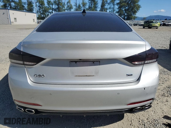 2018 Genesis G80 5.0L Ultimate with VIN KMHGN4JF4JU237199, listed as a Copart auction lot 64062644 with Not Provided miles and Salvage Title. Bid and sale history available at carsss.com. Image 6.