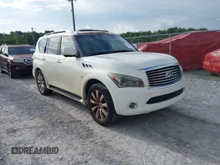 2014 Infiniti QX80 z VIN JN8AZ2NE5E9068988, wystawiony jako IAAI lot #42363544 z przebiegiem 218 326 mil mil oraz . Historia ofert i sprzedaży dostępna na DreamBid. Obrazek 1.