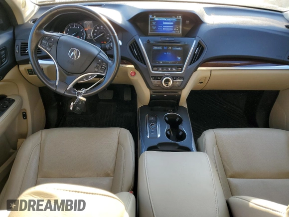 2016 Acura MDX w/Advance with VIN 5FRYD4H93GB018634, listed as a Copart auction lot 65938493 with 38,479 mi miles. Bid and sale history available at carsss.com. Image 8.