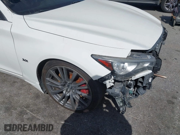 2019 Infiniti Q50 Luxe with VIN JN1EV7APXKM513850, listed as a IAAI auction lot 41689080 with 85,520 mi miles and . Bid and sale history available at DreamBid. Image 18.