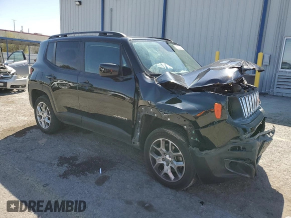2017 Jeep Renegade Latitude with VIN ZACCJBBB8HPG57686, listed as a Copart auction lot 53922045 with 63,907 mi miles and Salvage title. Bid and sale history available at DreamBid. Image 4.