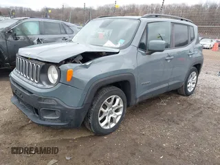 2017 Jeep Renegade Latitude with VIN ZACCJABB5HPF75067, listed as a IAAI auction lot 41493068 with 98,189 mi miles and . Bid and sale history available at DreamBid. Image 2.