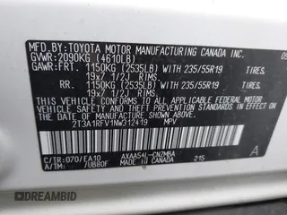 2022 Toyota RAV4 XLE Premium z VIN 2T3A1RFV1NW312419, wystawiony jako IAAI lot #42361686 z przebiegiem 14 291 mil mil oraz . Historia ofert i sprzedaży dostępna na DreamBid. Obrazek 9.