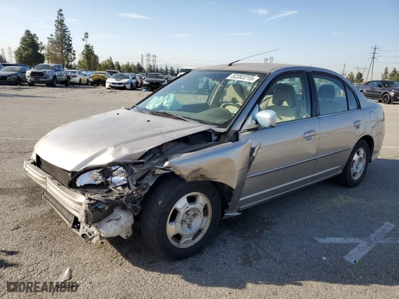 2004 Honda Civic with VIN JHMES96634S019845, listed as a Copart auction lot 52282215 with 150,745 mi miles and Salvage Title. Bid and sale history available at carsss.com. Image 1.