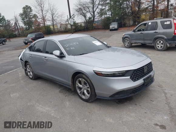 2023 Honda Accord Sedan LX with VIN 1HGCY1F21PA037181, listed as a IAAI auction lot 40878308 with 24,566 mi miles. Bid and sale history available at carsss.com. Image 1.