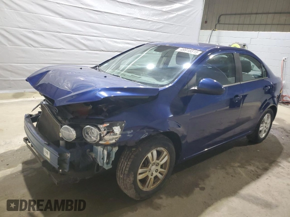 2013 Chevrolet Sonic LT with VIN 1G1JC5SBXD4169554, listed as a Copart auction lot 49918815 with 83,893 mi miles and Clean Title. Bid and sale history available at DreamBid. Image 1.