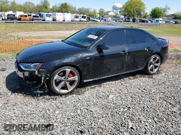 2023 Audi A4 S line Premium Plus with VIN WAUEAAF47PA005572, listed as a Copart auction lot 55026685 with 33,437 mi miles and Salvage Title. Bid and sale history available at DreamBid. Image 1.