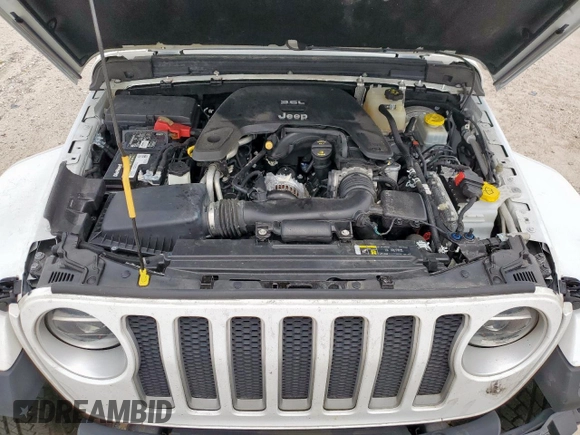 2019 Jeep Wrangler Unlimited Sahara with VIN 1C4HJXEG8KW574005, listed as a Copart auction lot 57794945 with Not provided miles and Salvage title. Bid and sale history available at DreamBid. Image 12.