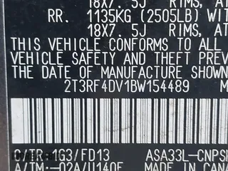 2011 Toyota RAV4 Sport with VIN 2T3RF4DV1BW154489, listed as a IAAI auction lot 41485733 with 127,767 mi miles. Bid and sale history available at carsss.com. Image 9.