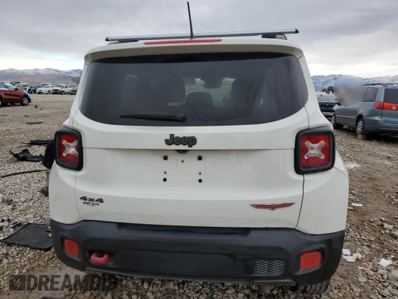 2016 Jeep Renegade Trailhawk with VIN ZACCJBCT9GPE01207, listed as a Copart auction lot 87396064 with 117,609 mi miles and Salvage Title. Bid and sale history available at carsss.com. Image 6.