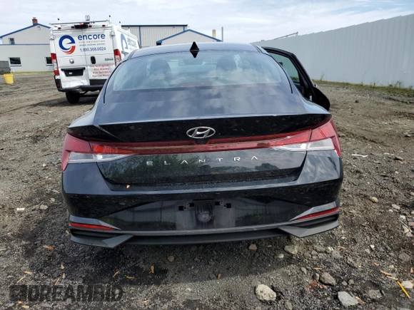 2023 Hyundai Elantra SEL with VIN KMHLS4AG6PU528375, listed as a Copart auction lot 58851354 with Not Provided miles and Salvage Title. Bid and sale history available at DreamBid. Image 6.