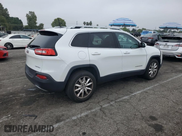 2016 Jeep Cherokee Limited with VIN 1C4PJMDB8GW120344, listed as a Copart auction lot 62603365 with 137,571 mi miles and Salvage title. Bid and sale history available at DreamBid. Image 3.