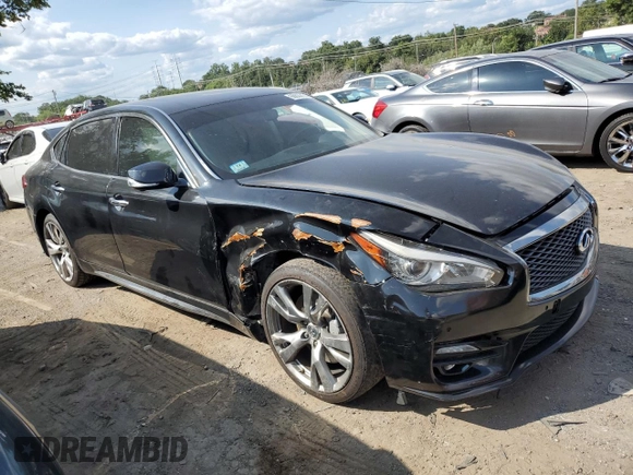 2018 Infiniti Q70 Luxe with VIN JN1BY1PP6JM330104, listed as a Copart auction lot 68830174 with 115,067 mi miles and Non repairable. Bid and sale history available at DreamBid. Image 4.