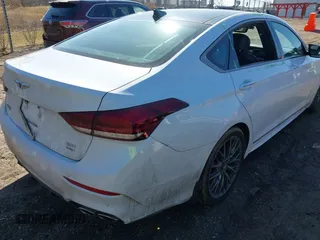 2018 Genesis G80 3.3T Sport with VIN KMHGN4JBXJU222333, listed as a IAAI auction lot 41815371 with 77,494 mi miles. Bid and sale history available at carsss.com. Image 6.