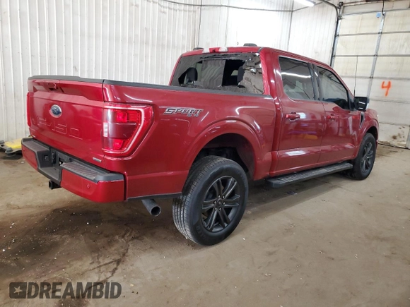 2022 Ford F-150 XL with VIN 1FTEW1EP1NKE80383, listed as a Copart auction lot 48172855 with 109,499 mi miles and Salvage Title. Bid and sale history available at DreamBid. Image 3.