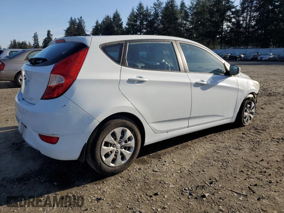 2016 Hyundai Accent SE with VIN KMHCT5AE4GU290513, listed as a Copart auction lot 51863465 with 52,577 mi miles and Salvage Title. Bid and sale history available at carsss.com. Image 3.