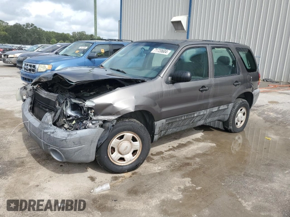 2005 Ford Escape XLS Value with VIN 1FMYU02Z35KA59568, listed as a Copart auction lot 71720604 with 184,007 mi miles and Salvage Title. Bid and sale history available at carsss.com. Image 1.