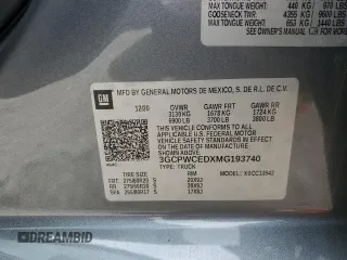 2021 Chevrolet Silverado 1500 LT with VIN 3GCPWCEDXMG193740, listed as a Copart auction lot 51290035 with Not Provided miles and Salvage Title. Bid and sale history available at DreamBid. Image 12.