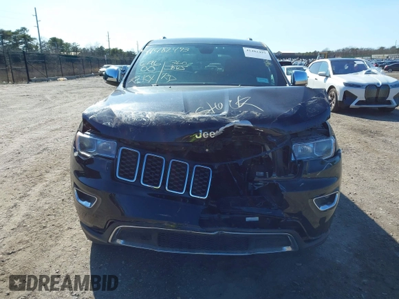 2019 Jeep Grand Cherokee Limited with VIN 1C4RJFBGXKC667340, listed as a IAAI auction lot 41482493 with 69,600 mi miles and . Bid and sale history available at DreamBid. Image 12.