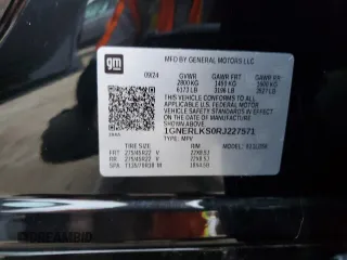 2024 Chevrolet Traverse FWD RS with VIN 1GNERLKS0RJ227571, listed as a Copart auction lot 43937755 with 1,645 mi miles and Salvage Title. Bid and sale history available at carsss.com. Image 13.