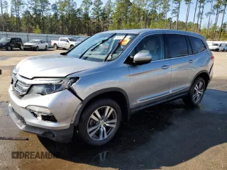 2017 Honda Pilot EX-L with VIN 5FNYF6H56HB030217, listed as a Copart auction lot 43574145 with 91,996 mi miles and Salvage Title. Bid and sale history available at DreamBid. Image 1.