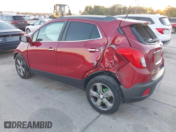 2013 Buick Encore Leather with VIN KL4CJCSB7DB090732, listed as a IAAI auction lot 41657369 with 135,692 mi miles. Bid and sale history available at carsss.com. Image 3.