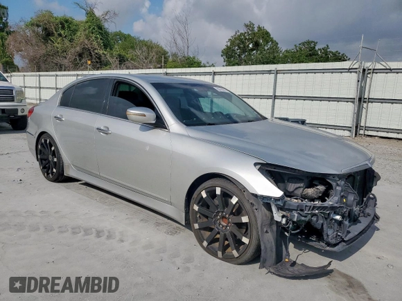 2013 Hyundai Genesis 3.8L with VIN KMHGC4DD4DU243086, listed as a Copart auction lot 60166675 with 95,471 mi miles and Salvage title. Bid and sale history available at DreamBid. Image 4.