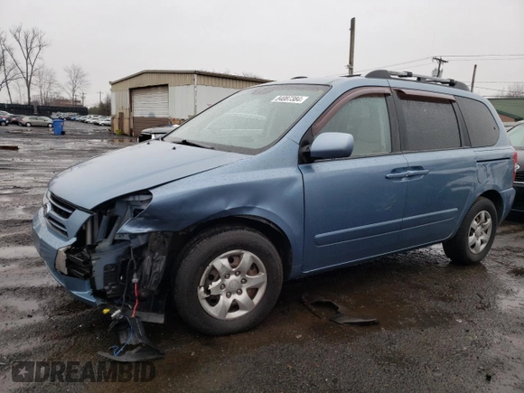 2007 Kia Sedona with VIN KNDMB133976140644, listed as a Copart auction lot 84087384 with 101,497 mi miles and Salvage Title. Bid and sale history available at carsss.com. Image 1.