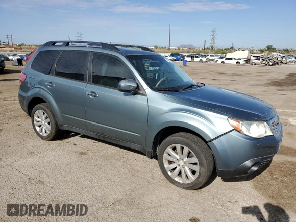 2012 Subaru Forester X Premium with VIN JF2SHBDC5CH410253, listed as a Copart auction lot 62430315 with 85,491 mi miles and Salvage title. Bid and sale history available at DreamBid. Image 4.
