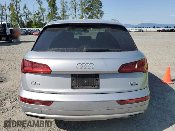 2018 Audi Q5 Premium Plus with VIN WA1BNAFY2J2209396, listed as a Copart auction lot 52804525 with 55,027 mi miles and Salvage Title. Bid and sale history available at carsss.com. Image 6.