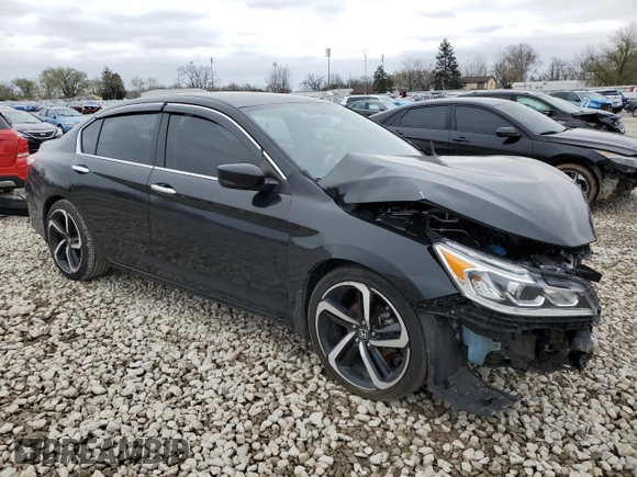 2017 Honda Accord Sedan LX with VIN 1HGCR2F37HA299798, listed as a Copart auction lot 52723705 with 84,637 mi miles and Salvage Title. Bid and sale history available at carsss.com. Image 4.