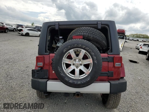 2013 Jeep Wrangler Unlimited Sahara with VIN 1C4BJWEG6DL548801, listed as a Copart auction lot 54563075 with Not provided miles and Salvage title. Bid and sale history available at DreamBid. Image 6.