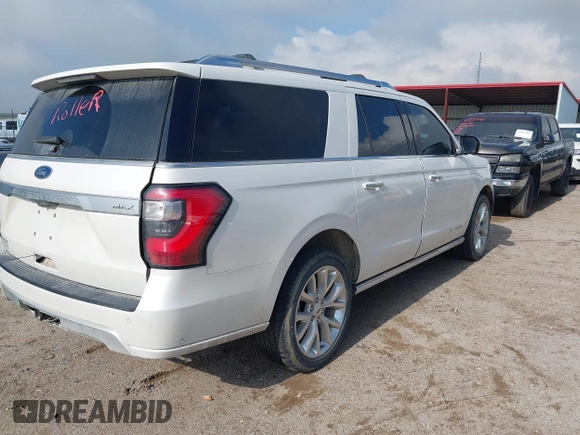 2019 Ford Expedition Max Platinum with VIN 1FMJK1MT9KEA54634, listed as a IAAI auction lot 42307984 with Not provided miles and . Bid and sale history available at DreamBid. Image 4.