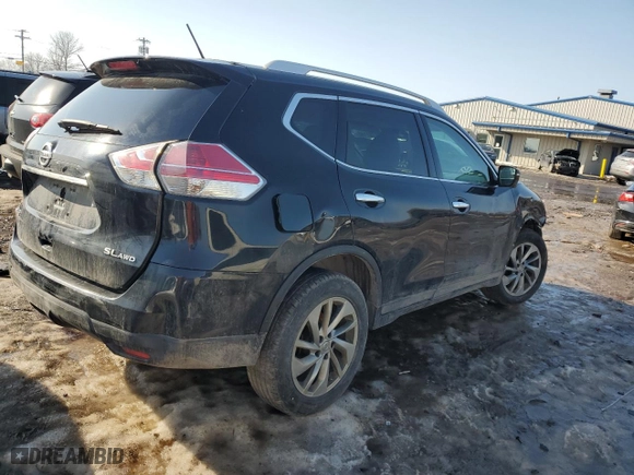 2015 Nissan Rogue SL with VIN 5N1AT2MV7FC843466, listed as a Copart auction lot 48287165 with 175,820 mi miles and Salvage Title. Bid and sale history available at carsss.com. Image 3.