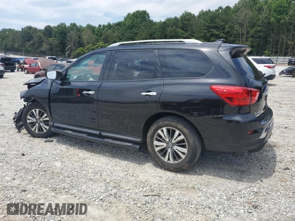 2019 Nissan Pathfinder SV with VIN 5N1DR2MM9KC629317, listed as a Copart auction lot 58920105 with 59,934 mi miles and Salvage title. Bid and sale history available at DreamBid. Image 2.