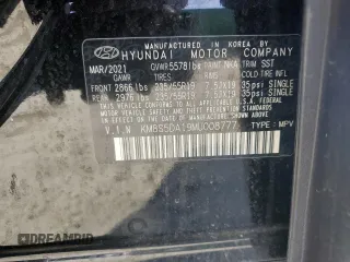 2021 Hyundai Santa Fe Hybrid Limited with VIN KM8S5DA19MU008777, listed as a Copart auction lot 81462864 with 72,931 mi miles and Salvage Title. Bid and sale history available at carsss.com. Image 12.