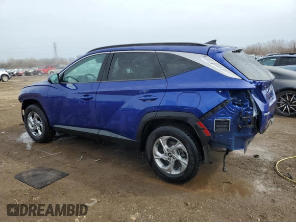 2022 Hyundai Tucson SEL with VIN 5NMJBCAE0NH020458, listed as a Copart auction lot 49184195 with 46,172 mi miles and Salvage Title. Bid and sale history available at DreamBid. Image 2.