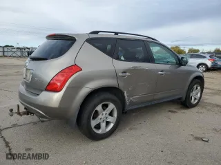 2003 Nissan Murano SL with VIN JN8AZ08W63W228366, listed as a Copart auction lot 76980534 with 185,634 mi miles and Salvage Title. Bid and sale history available at carsss.com. Image 3.