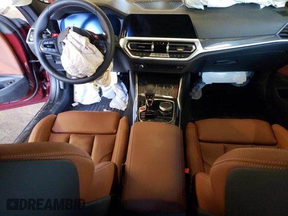 2023 BMW M4 Competition xDrive with VIN WBS43AZ09PCM93647, listed as a Copart auction lot 63674293 with 0 mi miles. Bid and sale history available at carsss.com. Image 8.