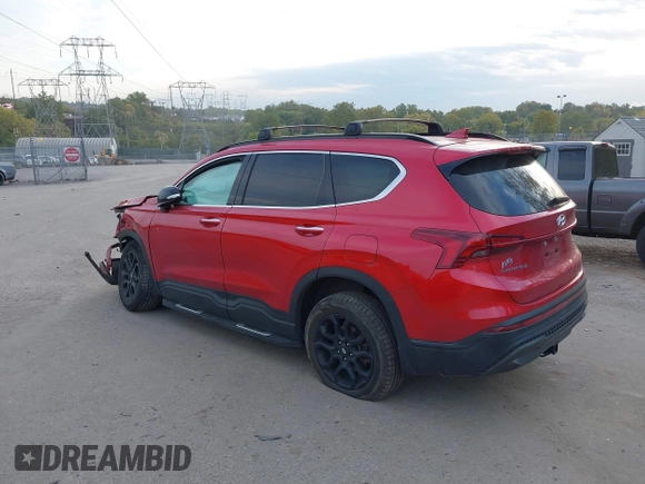 2022 Hyundai Santa Fe XRT with VIN 5NMS6DAJ9NH385619, listed as a IAAI auction lot 40580137 with 92,750 mi miles. Bid and sale history available at carsss.com. Image 3.
