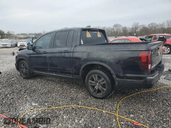 2019 Honda Ridgeline Sport with VIN 5FPYK2F10KB007325, listed as a Copart auction lot 46950225 with 222,925 mi miles and Salvage title. Bid and sale history available at DreamBid. Image 2.