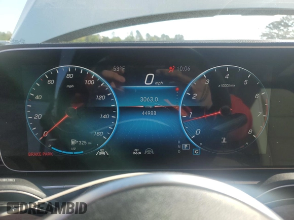 2021 Mercedes-Benz GLE 350 with VIN 4JGFB4JB9MA362951, listed as a Copart auction lot 52010995 with 44,988 mi miles and Salvage title. Bid and sale history available at DreamBid. Image 9.