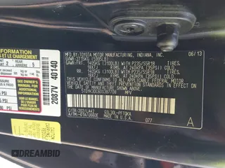 2013 Toyota Sienna XLE AAS with VIN 5TDYK3DC6DS387708, listed as a IAAI auction lot 41902860 with 191,766 mi miles and . Bid and sale history available at carsss.com. Image 9.