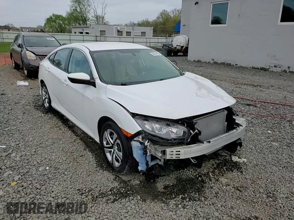 2018 Honda Civic LX with VIN 2HGFC2F55JH597340, listed as a Copart auction lot 53557495 with 8,232 mi miles and Salvage Title. Bid and sale history available at DreamBid. Image 14.