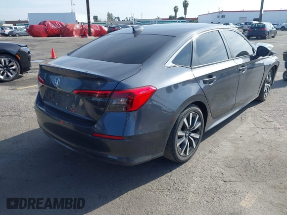 2023 Honda Civic Sedan EX with VIN 2HGFE1F70PH312235, listed as a IAAI auction lot 41604942 with 29,724 mi miles. Bid and sale history available at carsss.com. Image 4.