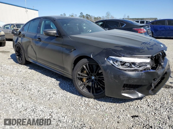 2019 BMW M5 Competition with VIN WBSJF0C52KB446631, listed as a Copart auction lot 43966313 with 44,920 mi miles. Bid and sale history available at carsss.com. Image 4.