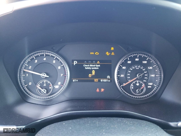2022 Hyundai Santa Fe SEL with VIN 5NMS24AJ6NH469473, listed as a Copart auction lot 44717215 with 81,001 mi miles and Salvage Title. Bid and sale history available at carsss.com. Image 9.