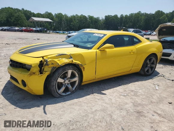 2012 Chevrolet Camaro 1LT with VIN 2G1FF1E32C9112691, listed as a Copart auction lot 62746385 with 127,607 mi miles and Salvage title. Bid and sale history available at DreamBid. Image 1.