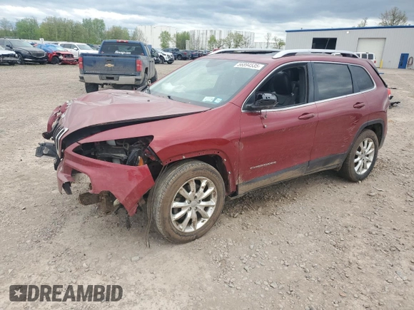 2017 Jeep Cherokee Limited z VIN 1C4PJMDS5HW515566, wystawiony jako Copart lot #56894535 z przebiegiem 179 776 mil mil oraz Szkoda całkowita • Salvage title. Historia ofert i sprzedaży dostępna na DreamBid. Obrazek 1.