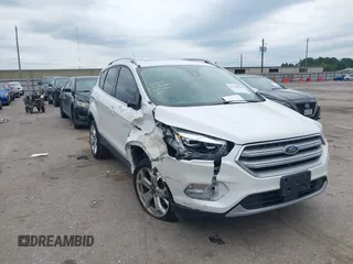2018 Ford Escape Titanium with VIN 1FMCU0J96JUD36806, listed as a IAAI auction lot 42198506 with 50,710 mi miles and . Bid and sale history available at DreamBid. Image 1.